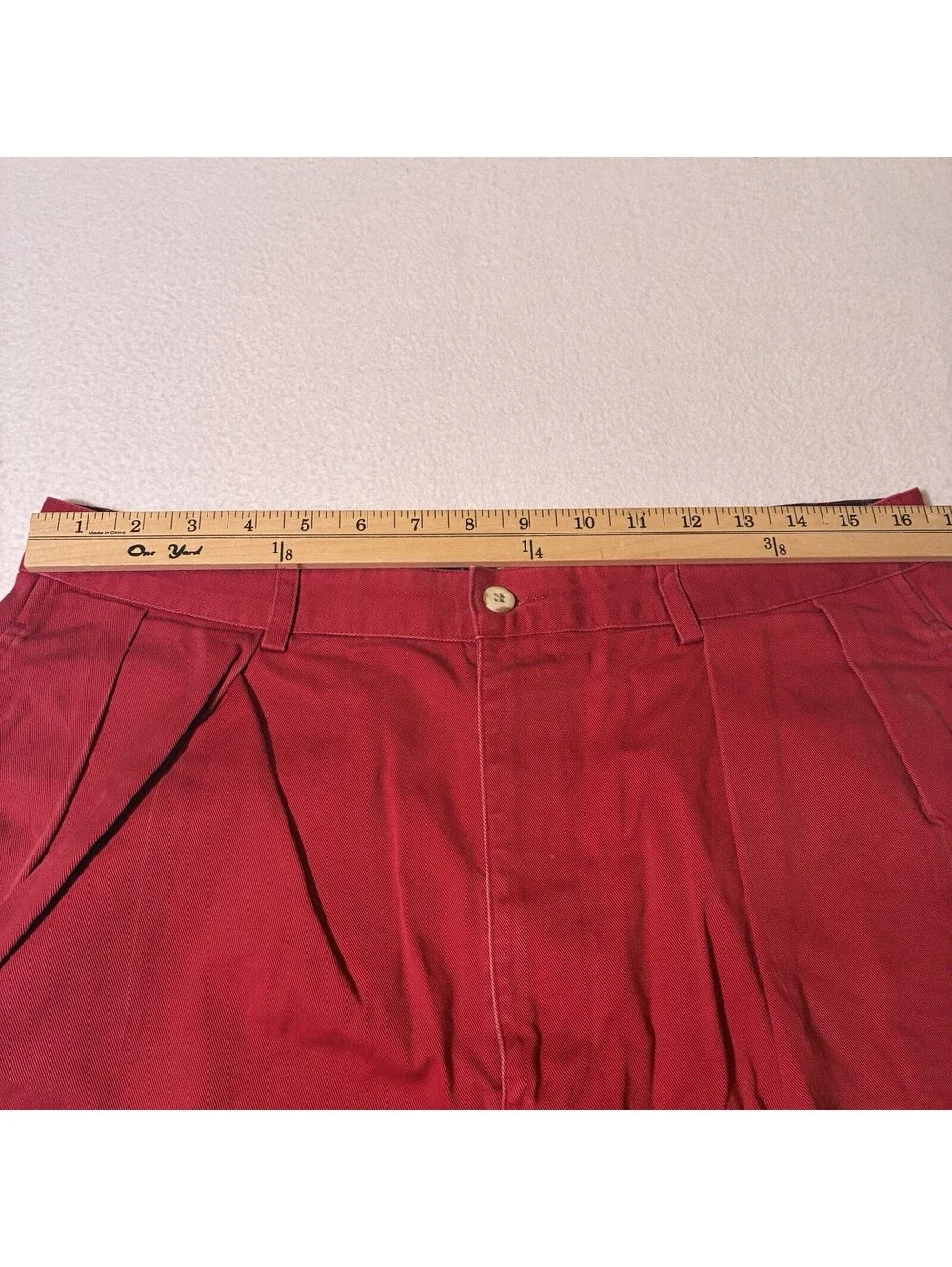 Vintage Polo Ralph Lauren Classic Golf Shorts Men 33 Nantucket Red Pleated Chino
